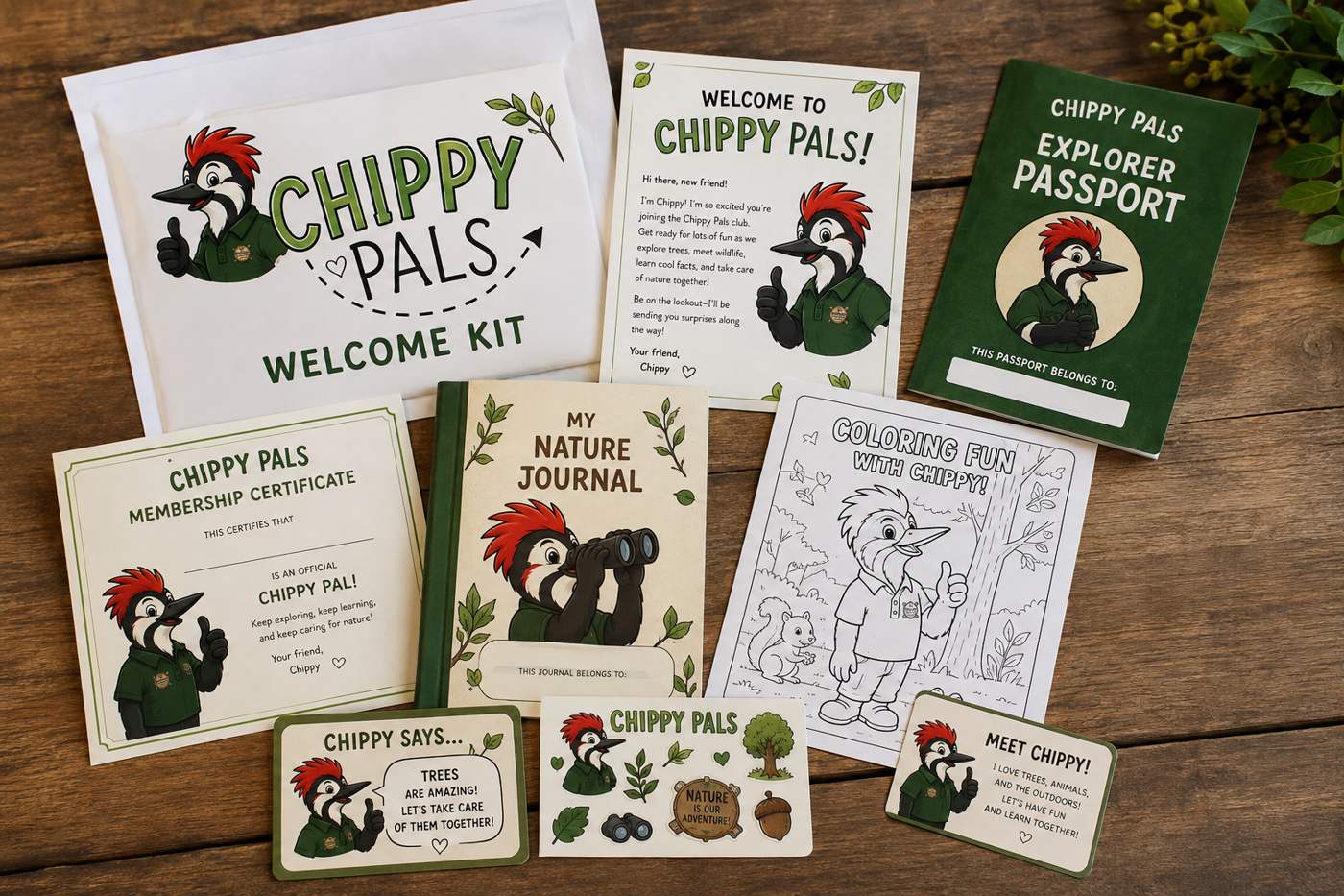 The Chippy Pals welcome kit